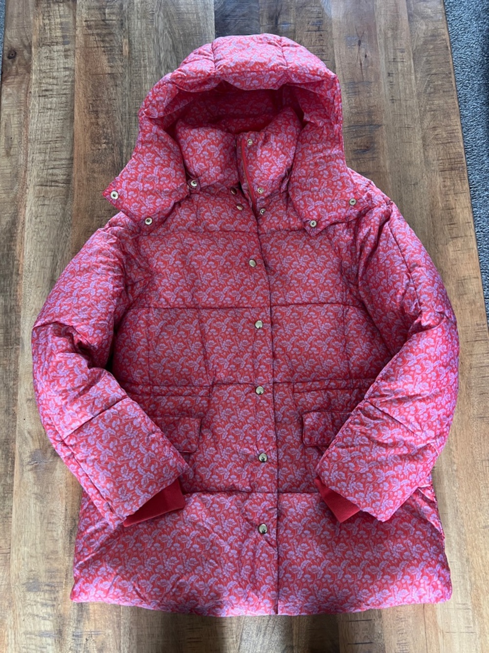 J. Crew CHATEAU PUFFER COAT IN LIBERTY® TOUTOUAYETTE FABRIC